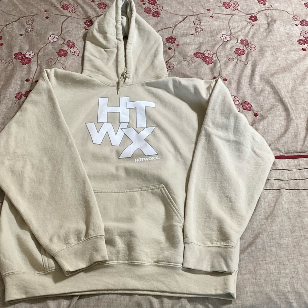 Hotworx hoodie size large color beige